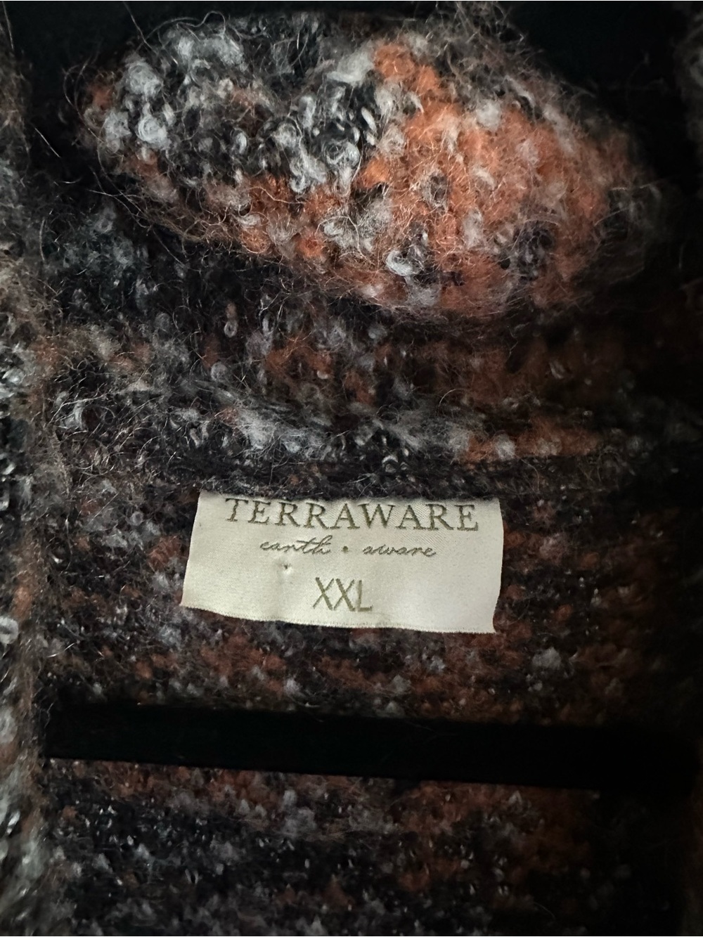 Size XXL TerraWare Women’s Wool Blend Boucle Open Front Cardigan Sweater - Picture 5 of 6